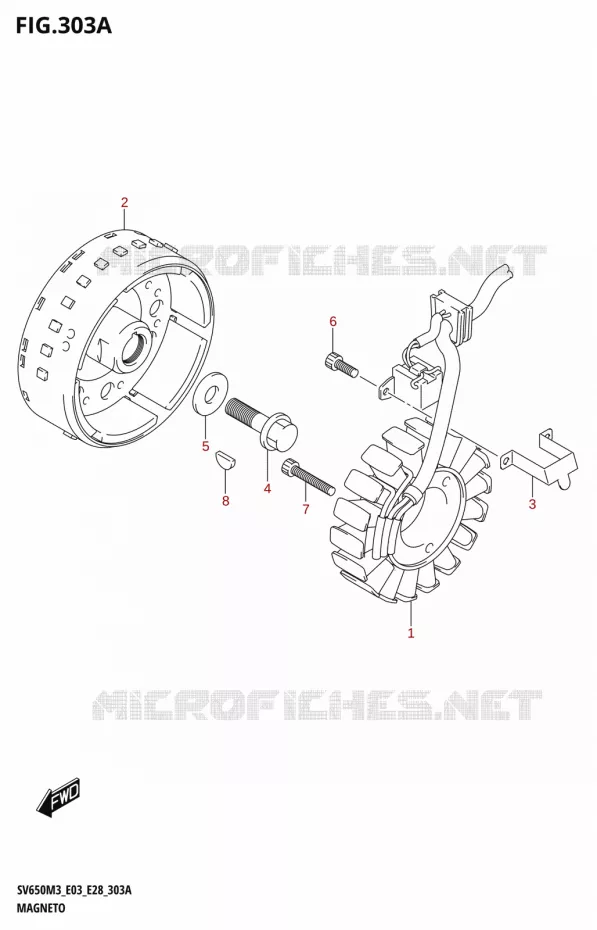 ALLUMAGE ROTOR - STATOR Suzuki MOTO 650 SV 2023  SV650A 2023 M3 (E28)