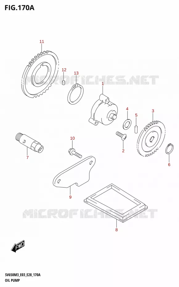 POMPE A HUILE Suzuki MOTO 650 SV 2023  SV650A 2023 M3 (E28)