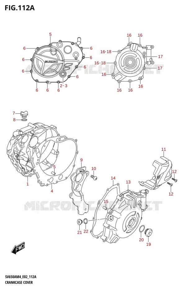 COUVERCLES DE CARTERS Suzuki MOTO 650 SV 2024  SV650AM4 E19 2024 M4 (E19)