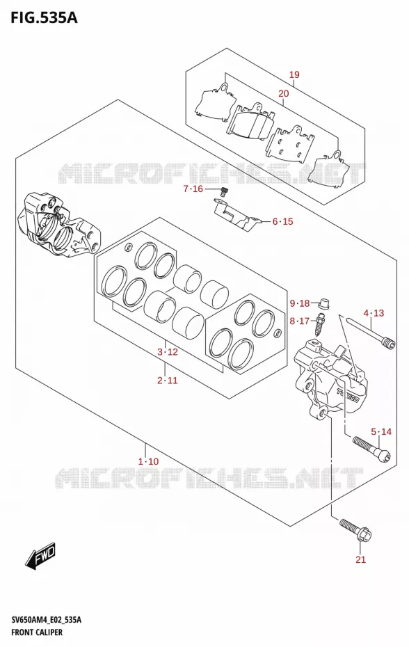 ETRIER DE FREIN AVANT Suzuki MOTO 650 SV 2024  SV650AM4 E19 2024 M4 (E19)