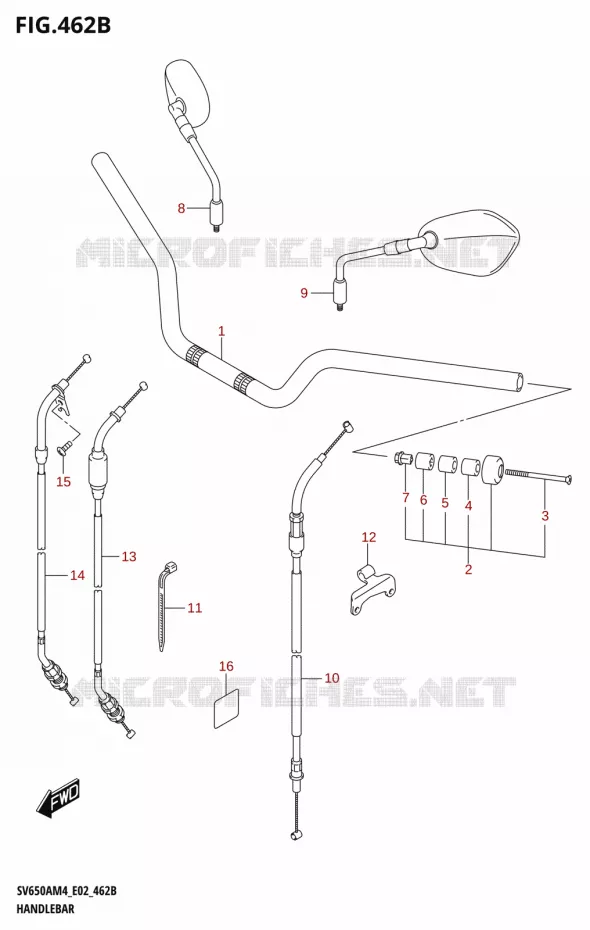 GUIDON (SV650A:M4:E19) Suzuki MOTO 650 SV 2024  SV650AM4 E19 2024 M4 (E19)