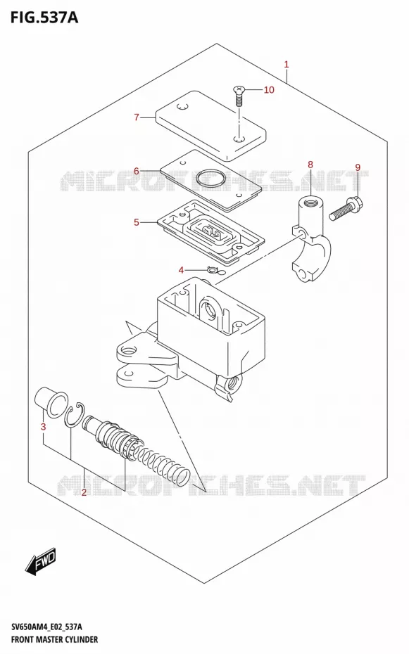 MAITRE CYLINDRE AVANT (SV650A:M4:E02) Suzuki MOTO 650 SV 2024  SV650AM4 E19 2024 M4 (E19)