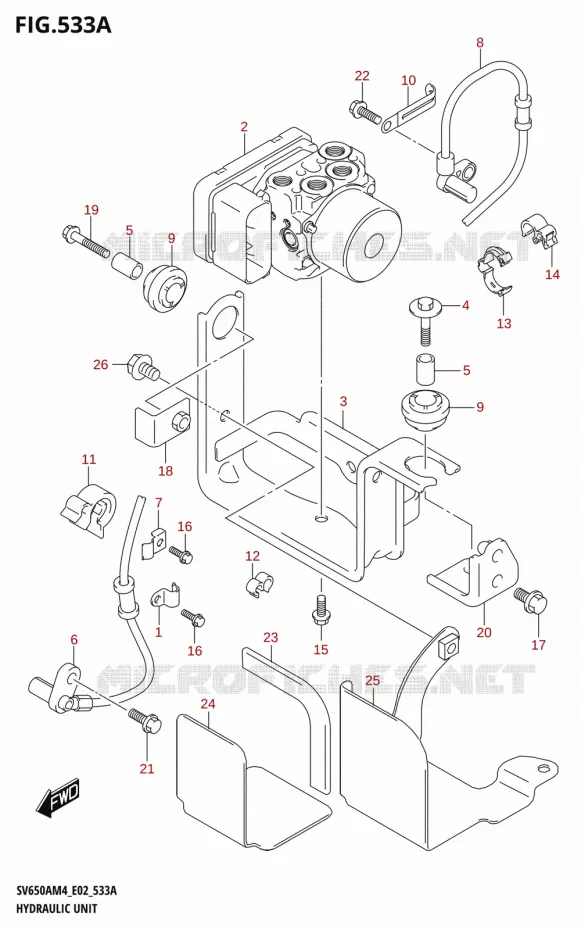 SYSTÈME ABS Suzuki MOTO 650 SV 2024  SV650AM4 E19 2024 M4 (E19)