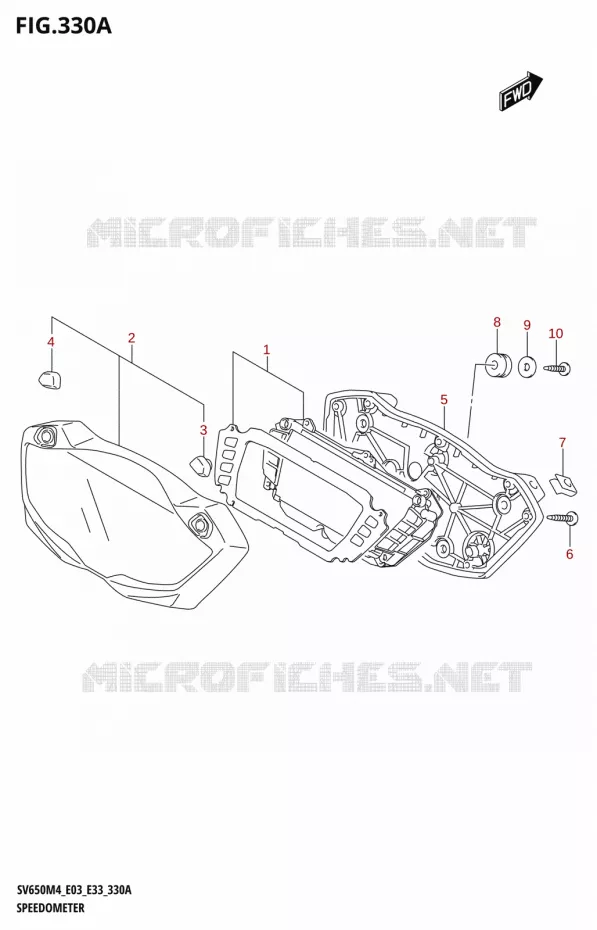 COMPTEUR (SV650:M4:E03) Suzuki MOTO 650 SV 2024  SV650AM4 E28 2024 M4 (E28)