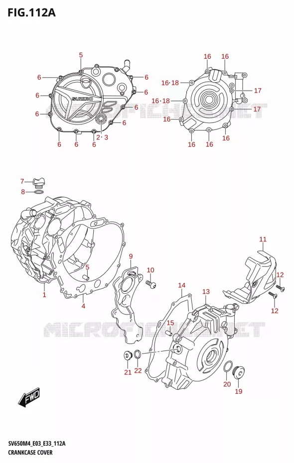 COUVERCLES DE CARTERS Suzuki MOTO 650 SV 2024  SV650AM4 E28 2024 M4 (E28)