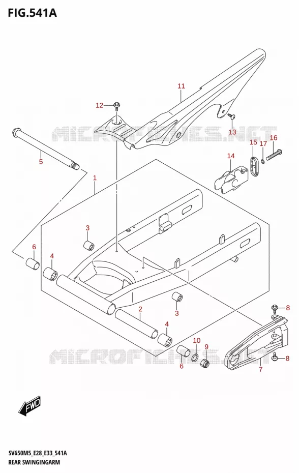 BRAS OSCILLANT Suzuki MOTO 650 SV 2025  SV650A 2025 M5 (E28)