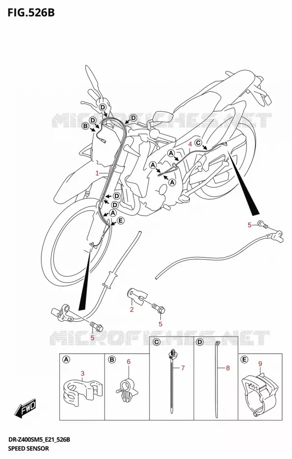 CAPTEUR DE VITESSE (DR-Z400SRL) Suzuki MOTO 400 DR-Z 2025  DR-Z400S 2025 M5 (E21)