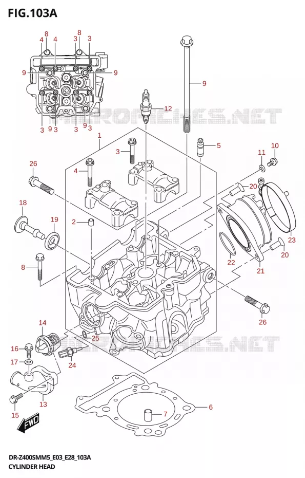 CULASSE Suzuki MOTO 400 DR-Z 2025  DR-Z400SMRL 2025 M5 (E28)