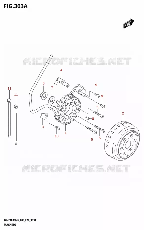 ALLUMAGE ROTOR - STATOR Suzuki MOTO 400 DR-Z 2025  DR-Z400SRJ 2025 M5 (E28)
