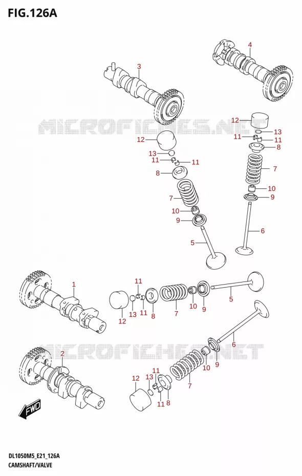 ARBRE A CAMES - SOUPAPES Suzuki MOTO 1050 V-STROM 2025  DL1050RJ 2025 M5 (E21)