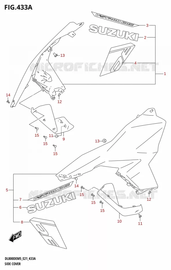 CARENAGES ARRIERE Suzuki MOTO 800 V-STROM 2025  DL800DERC 2025 M5 (E21)