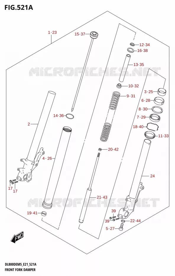 FOURCHE Suzuki MOTO 800 V-STROM 2025  DL800DERC 2025 M5 (E21)