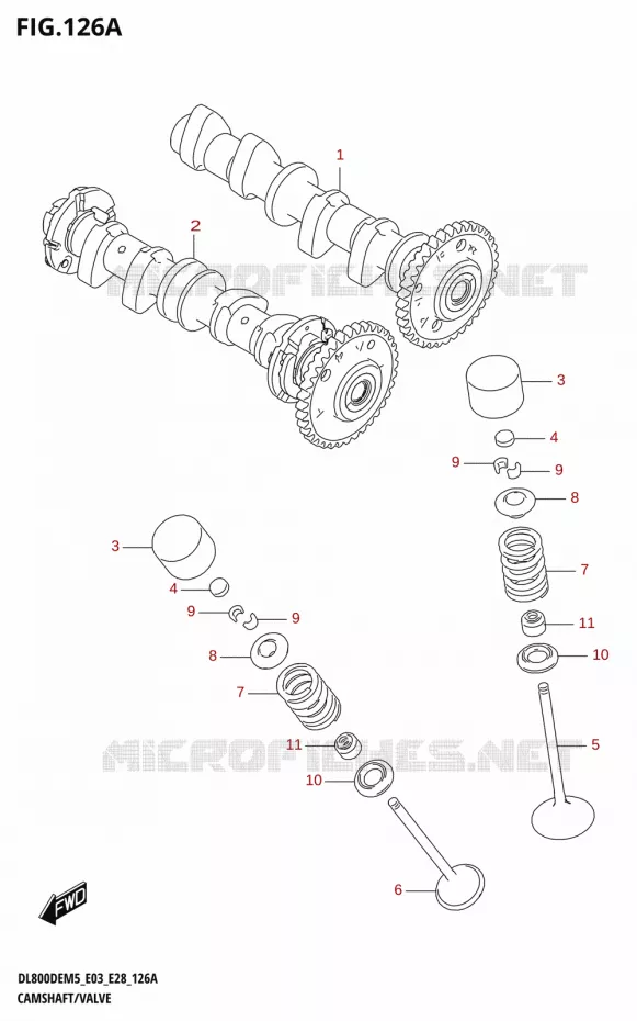 ARBRE A CAMES - SOUPAPES Suzuki MOTO 800 V-STROM 2025  DL800DERC 2025 M5 (E28)