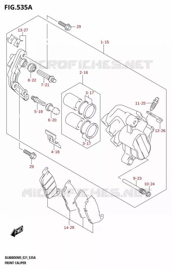 ETRIER DE FREIN AVANT Suzuki MOTO 800 V-STROM 2025  DL800DEUC 2025 M5 (E21)