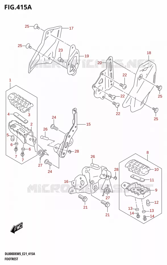 REPOSE PIEDS Suzuki MOTO 800 V-STROM 2025  DL800DEUC 2025 M5 (E21)