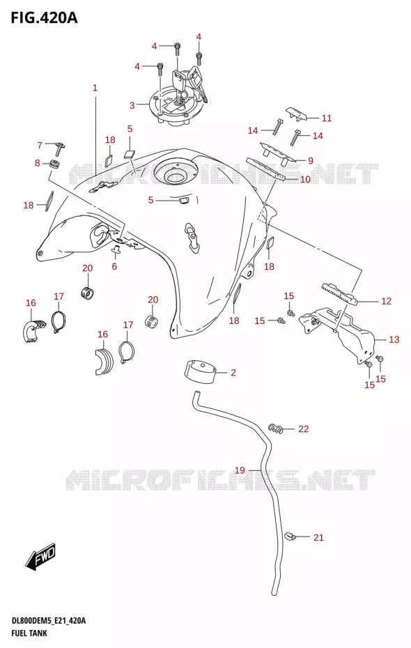 RESERVOIR D'ESSENCE Suzuki MOTO 800 V-STROM 2025  DL800DEUC 2025 M5 (E21)
