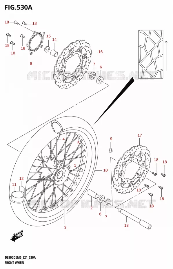 ROUE AVANT Suzuki MOTO 800 V-STROM 2025  DL800DEUC 2025 M5 (E21)