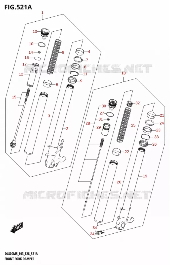 FOURCHE Suzuki MOTO 800 V-STROM 2025  DL800RQ 2025 M5 (E28)