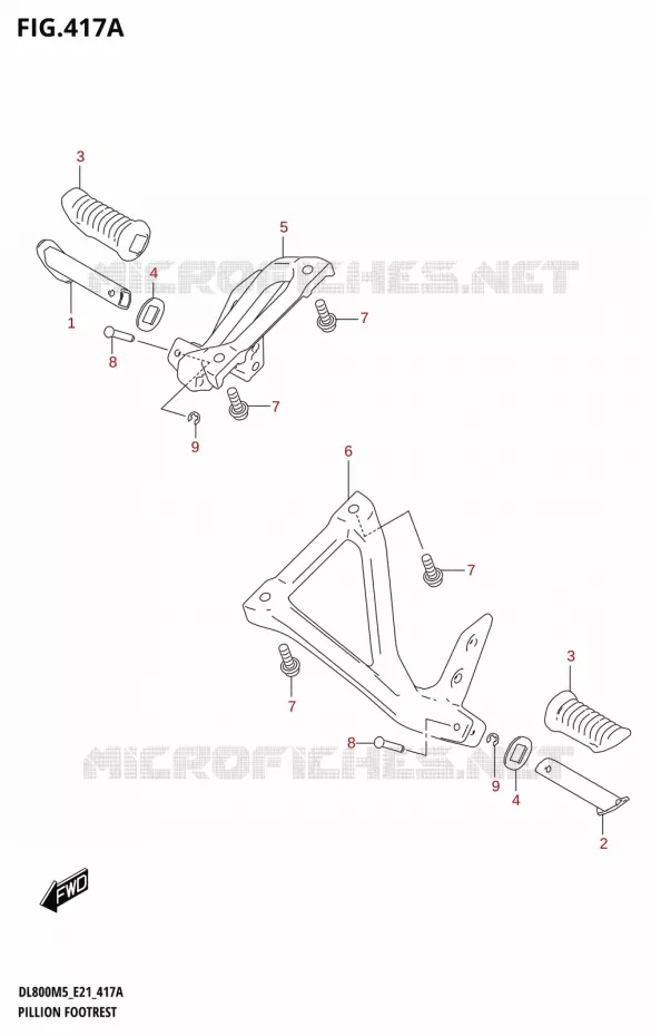 REPOSE PIED Suzuki MOTO 800 V-STROM 2025  DL800UQM5 E21 2025 M5 (E21)