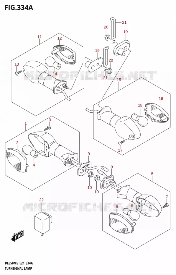 CLIGNOTANTS Suzuki MOTO 650 V-STROM 2025  DL650A 2025 M5 (E21)