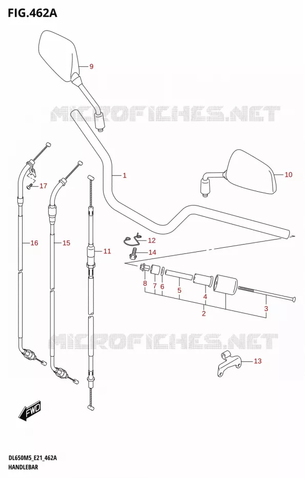 GUIDON ((DL650A,DL650AUE)) Suzuki MOTO 650 V-STROM 2025  DL650A 2025 M5 (E21)