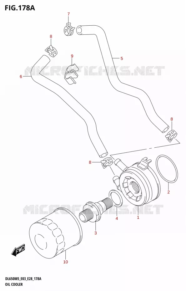 RADIATEUR D'HUILE Suzuki MOTO 650 V-STROM 2025  DL650A 2025 M5 (E28)