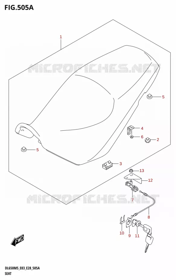 SELLE (DL650A) Suzuki MOTO 650 V-STROM 2025  DL650A 2025 M5 (E28)