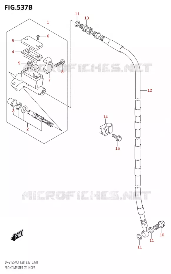 MAITRE CYLINDRE AVANT (DR-Z125L:E33) Suzuki MOTO 125 DR-Z 2023  DR-Z125LM3 E28 2023 M3 (E28)
