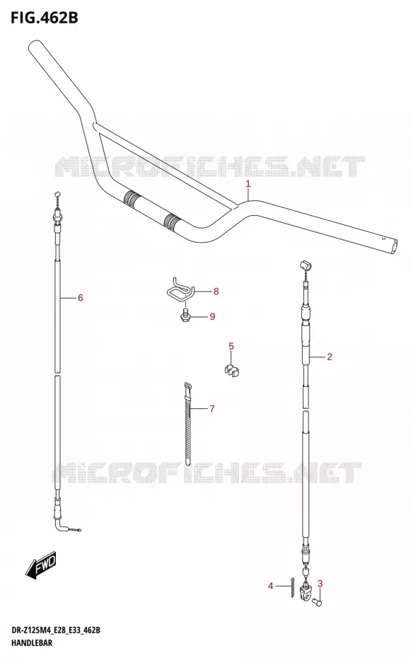 GUIDON (DR-Z125L) Suzuki MOTO 125 DR-Z 2024  DR-Z125LM4 E28 2024 M4 (E28)