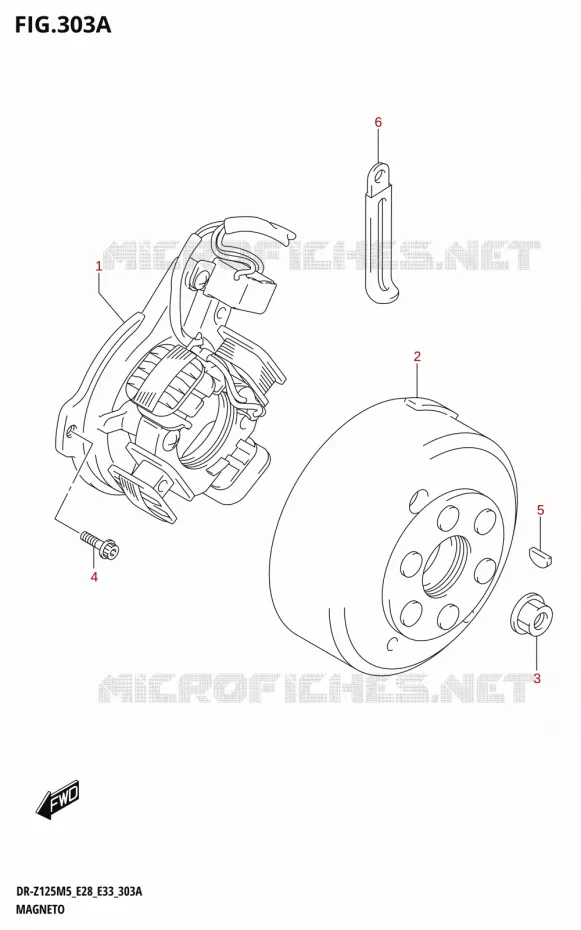 ALLUMAGE ROTOR - STATOR Suzuki MOTO 125 DR-Z 2025  DR-Z125LM5 E28 2025 M5 (E28)