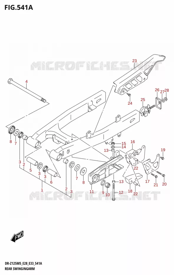 BRAS OSCILLANT (DR-Z125L) Suzuki MOTO 125 DR-Z 2025  DR-Z125LM5 E28 2025 M5 (E28)