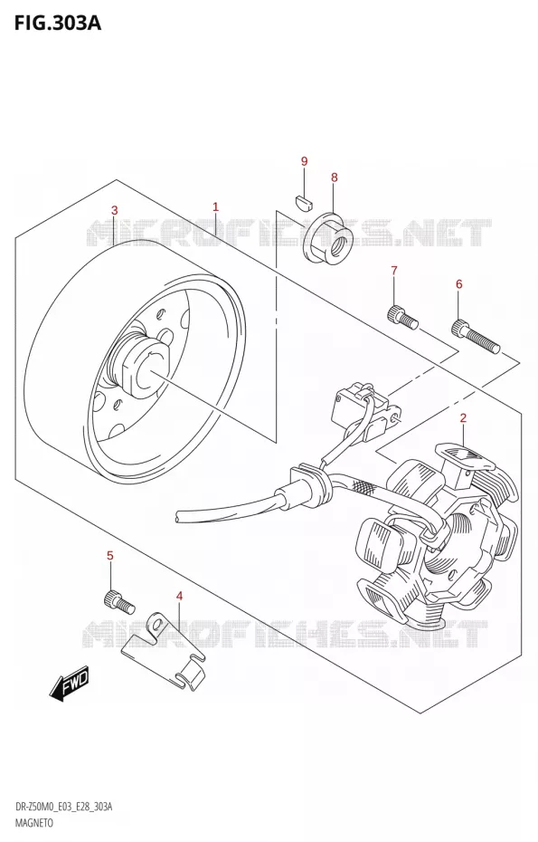 ALLUMAGE ROTOR - STATOR Suzuki MOTO 50 DR 2020  DR-Z50 2020 M0 (E28)