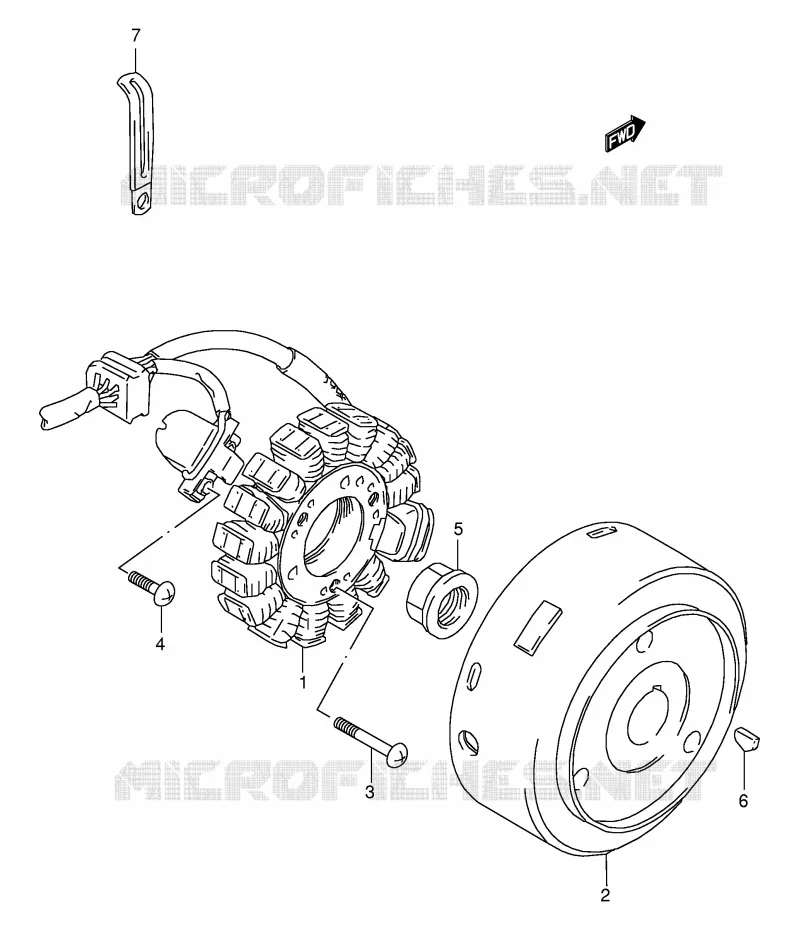 ALLUMAGE ROTOR - STATOR Suzuki QUAD 160 OZARK 1999  LT-F160X(P24)