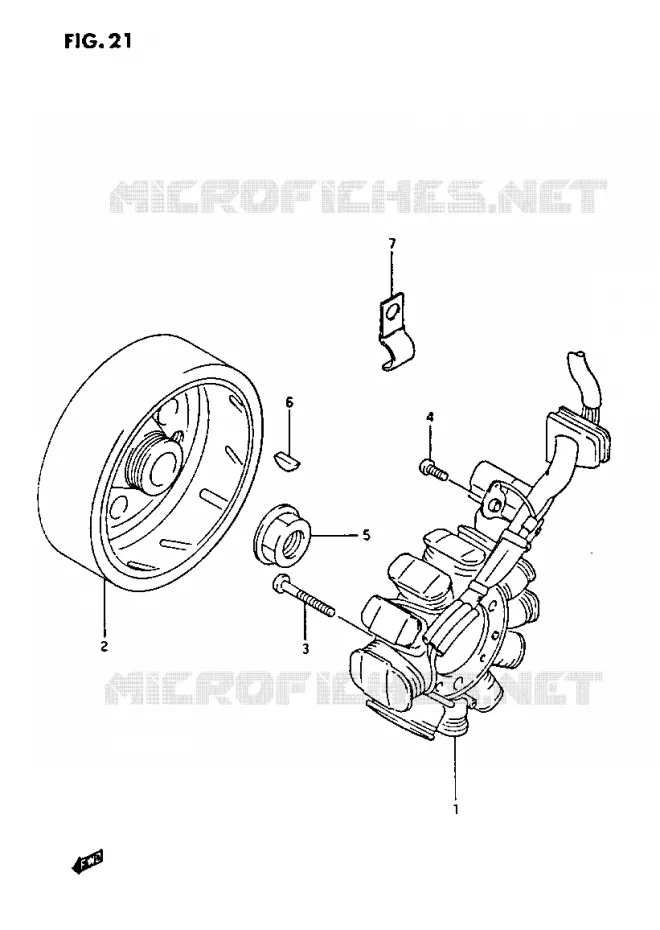 ALLUMAGE ROTOR - STATOR Suzuki QUAD 230 OZARK 1986  LTF230G(E3)
