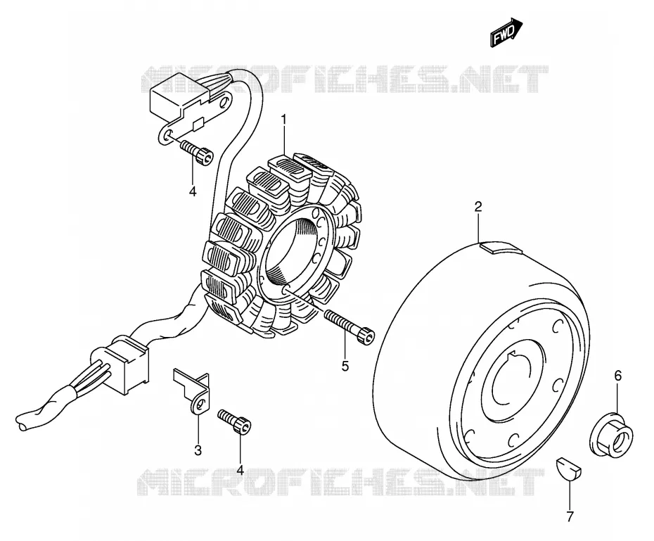 ALLUMAGE ROTOR - STATOR Suzuki QUAD 400 QUADSPORT 2004  LT-Z400K4(E19)