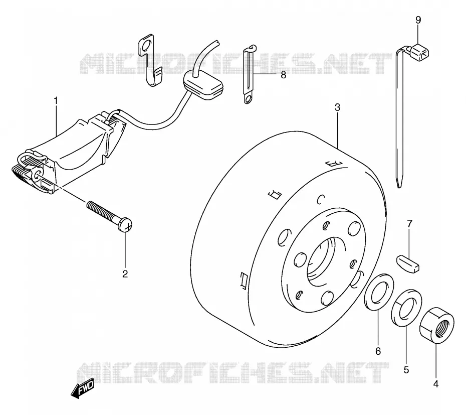 ALLUMAGE ROTOR - STATOR Suzuki QUAD 50 MINIQUAD-SPORT 2005  LT-A50K5(P3/P28)