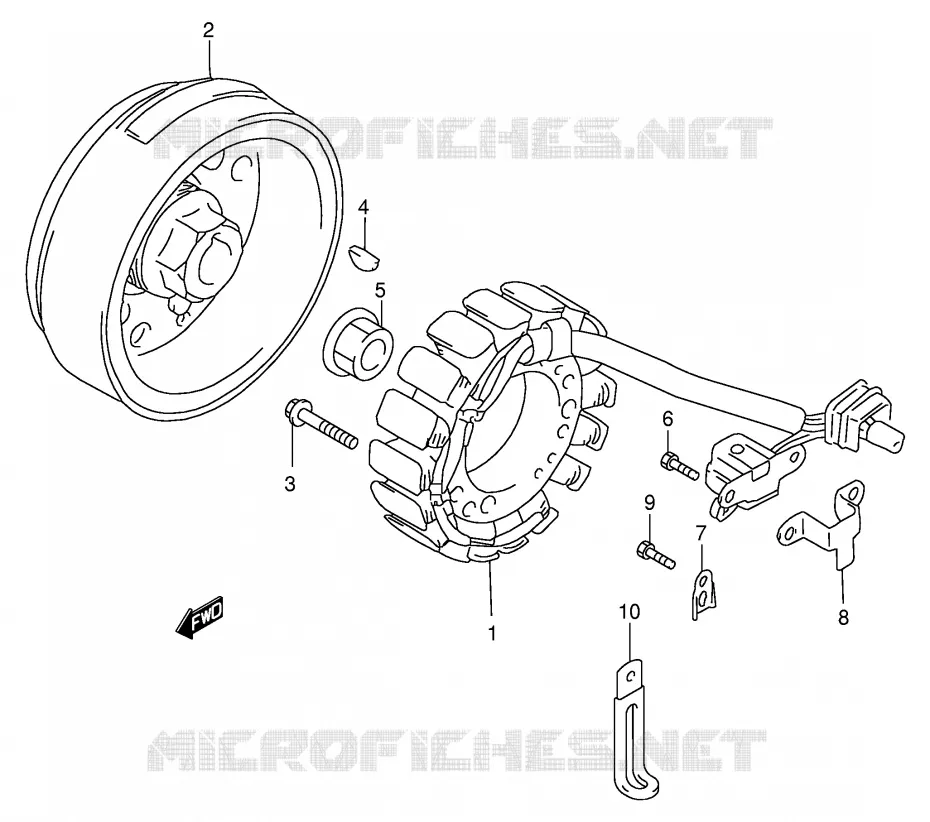 ALLUMAGE ROTOR - STATOR Suzuki QUAD 500 QUADMASTER 2000  LT-F500FY(E3/E28)