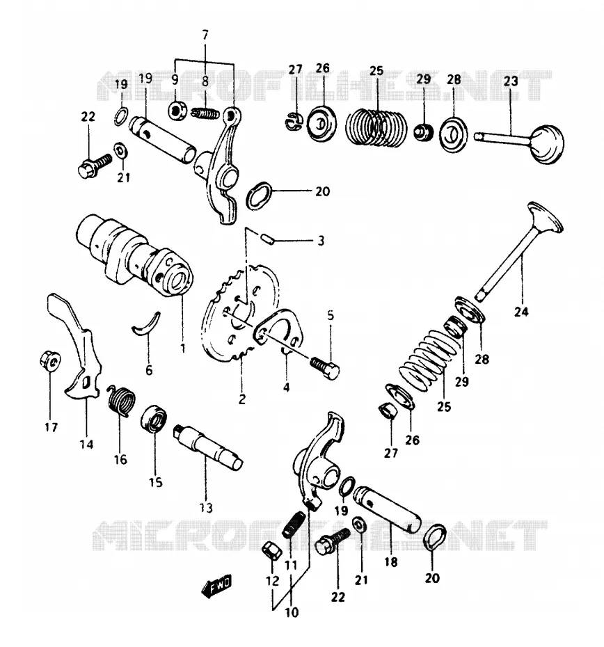 ARBRE A CAMES - SOUPAPES Suzuki QUAD 250 OZARK 1997  LT-F250V