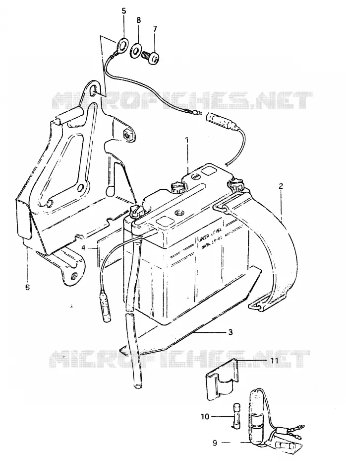 BATTERIE Suzuki MOTO 50 ZR 1999  ZR50SKX