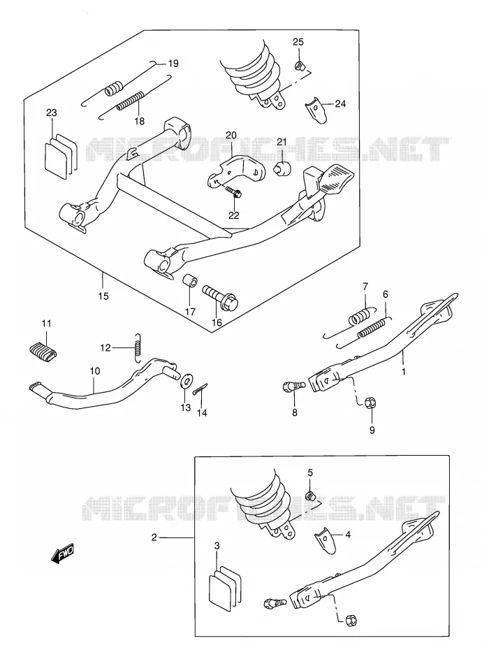 BEQUILLE Suzuki MOTO 650 FREEWIND 1999  XF650X(E2)