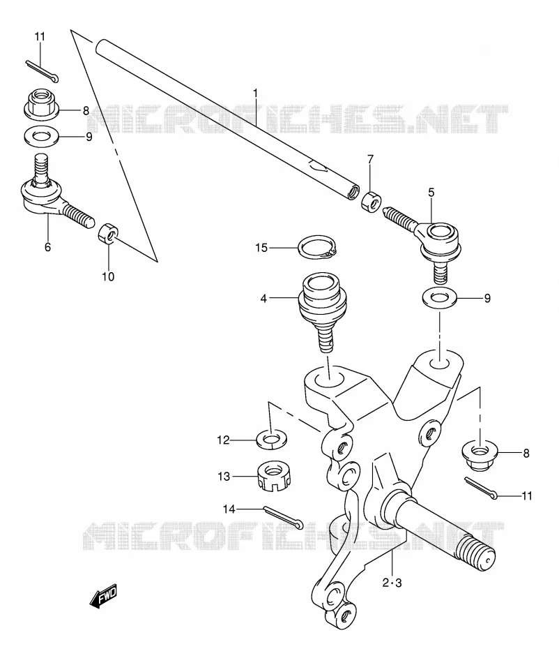 BIELLETTES DE DIRECTION - MOYEU (MODELE K3) Suzuki QUAD 250 OZARK 2002  LT-F250K2(E17)