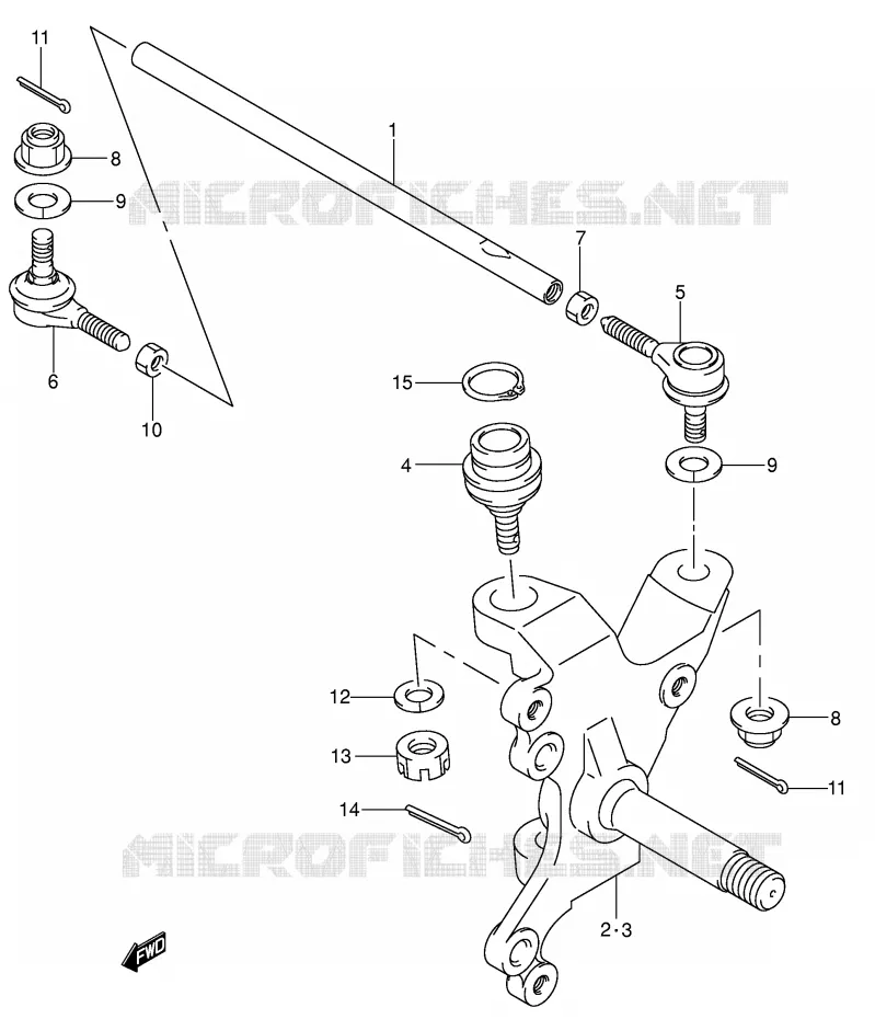 BIELLETTES DE DIRECTION - MOYEU (MODELE K4) Suzuki QUAD 250 OZARK 2002  LT-F250K2(E17)