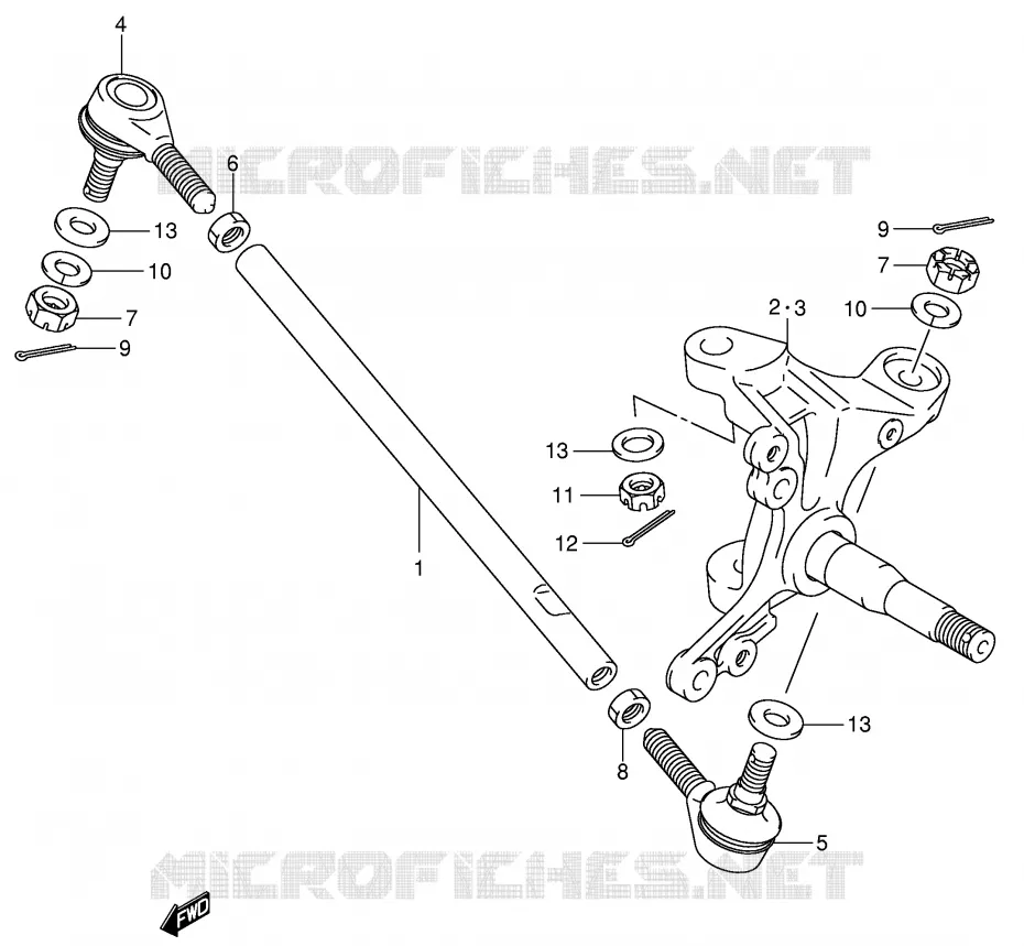 BIELLETTES DE DIRECTION - MOYEU Suzuki QUAD 250 QUADSPORT 2008  LT-Z250K8(E19)