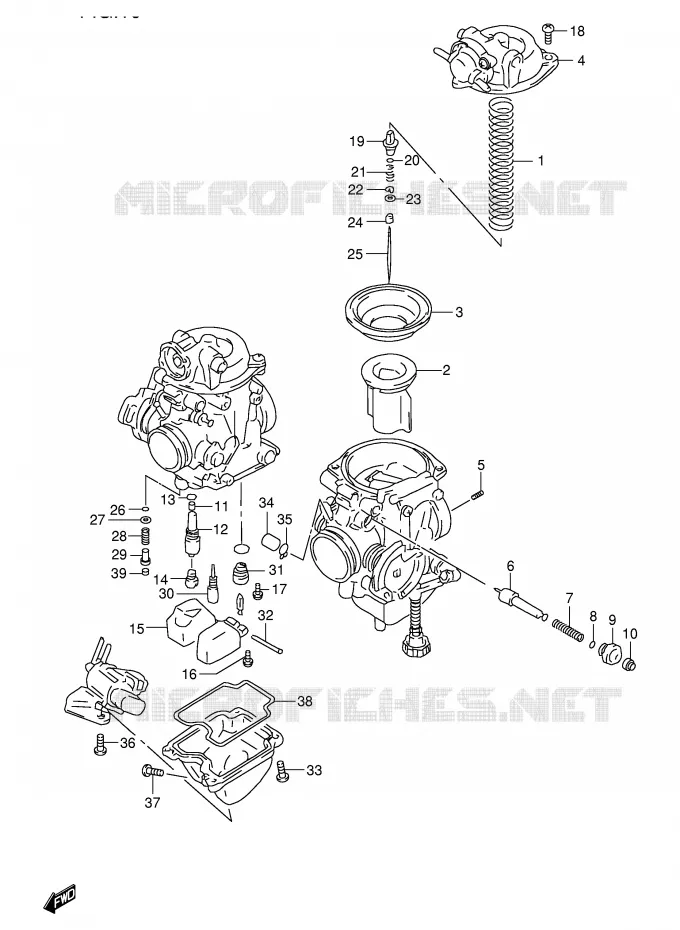 CARBURATEUR Suzuki MOTO 650 FREEWIND 1999  XF650UX(E2)