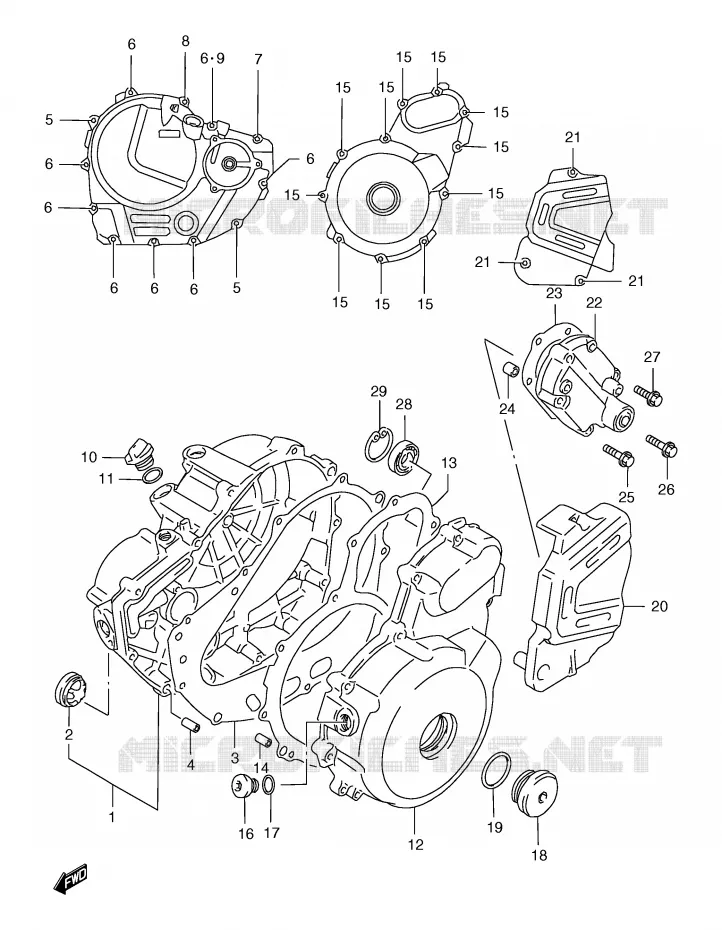 CARTER Suzuki MOTO 650 FREEWIND 2001  XF650K1(E2)