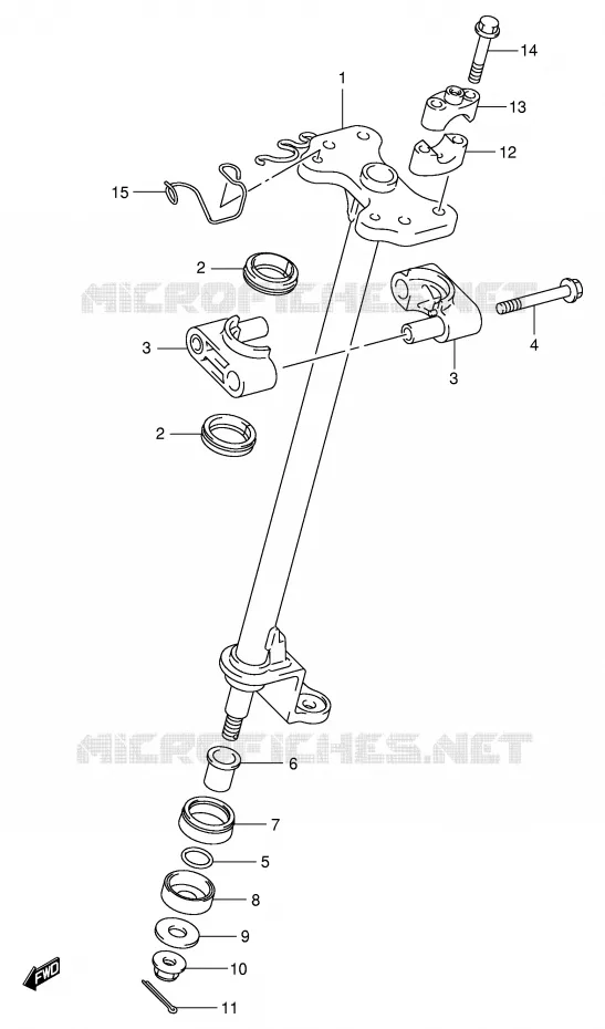 COLONNE DE DIRECTION Suzuki QUAD 400 EIGER 2006  LT-F400FK6(P24)