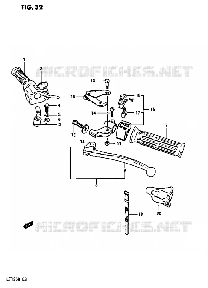 COMMODOS (MODELE F/G) Suzuki QUAD 125 QUADRUNNER 1985  LT125F(E3)