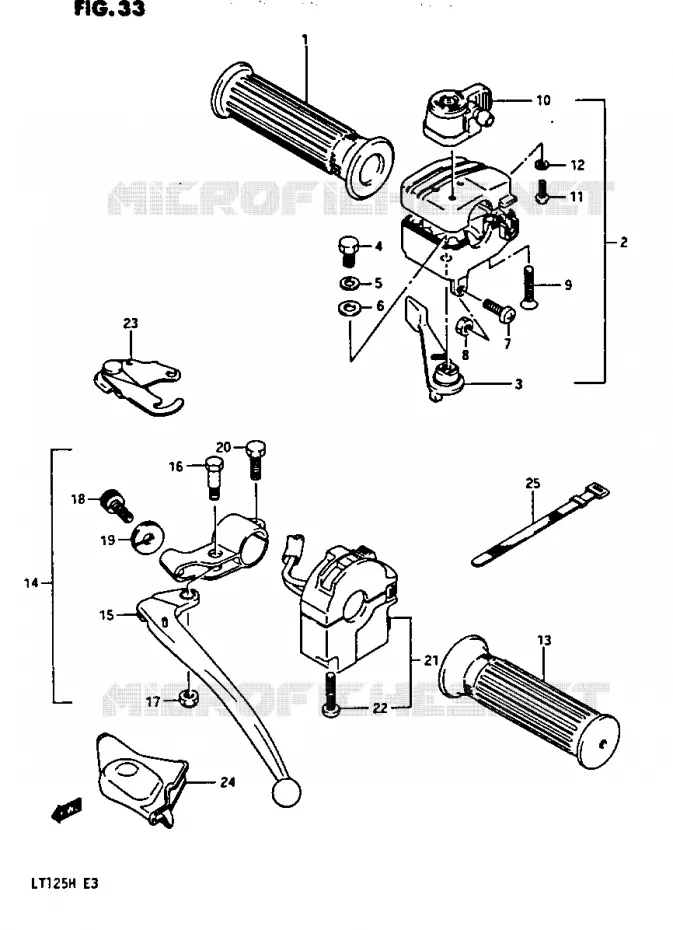 COMMODOS (MODELE H) Suzuki QUAD 125 QUADRUNNER 1986  LT125G(E3)