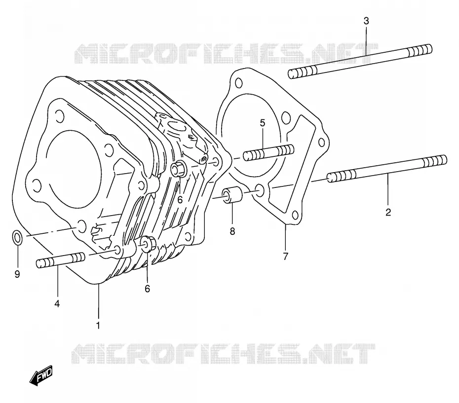 CYLINDRE Suzuki QUAD 300 KINGQUAD 2000  LT-F300FY(E24)