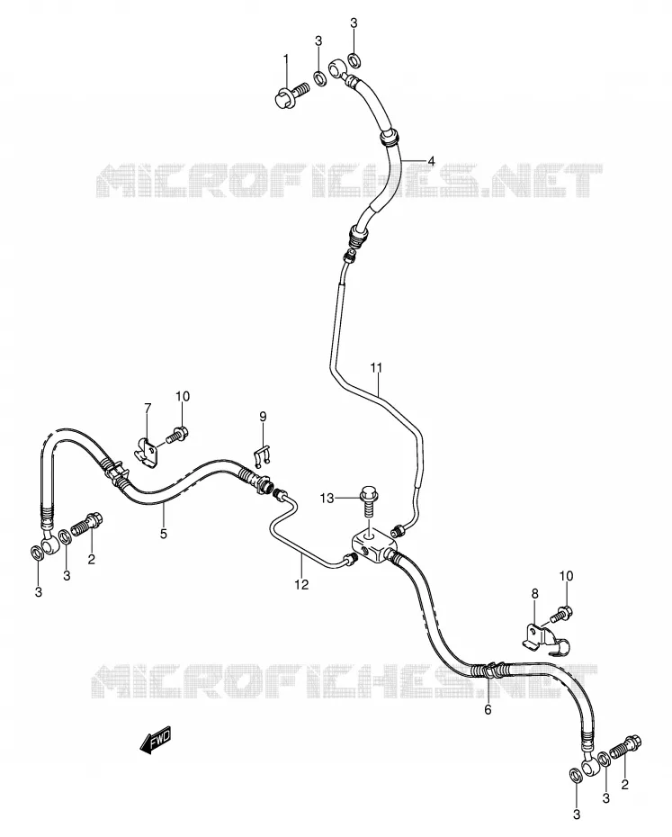 DURITE DE FREIN AVANT Suzuki QUAD 400 EIGER 2004  LT-F400FK4(P3/P28)